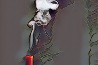 The candle goes out before completely burning