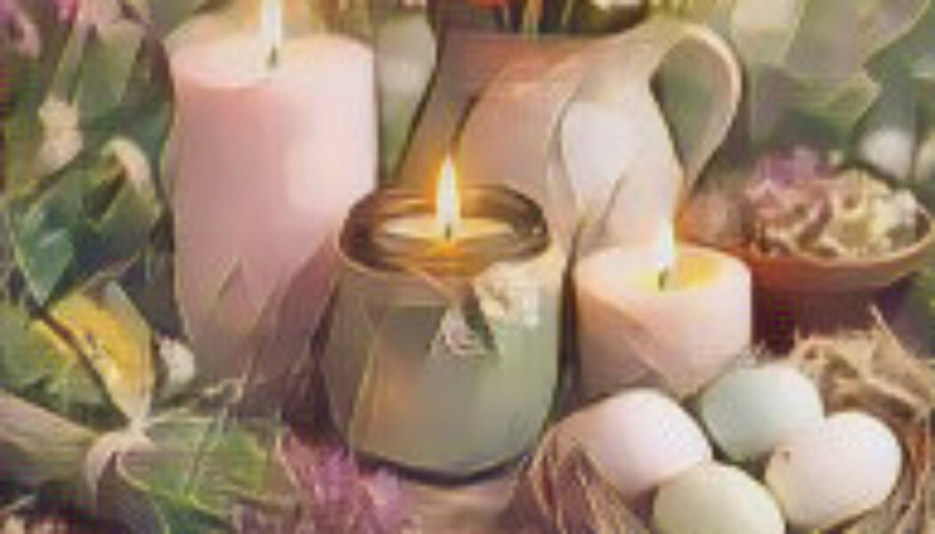 Herb-Infused Ostara Candles