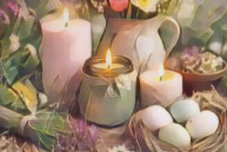 Herb-Infused Ostara Candles